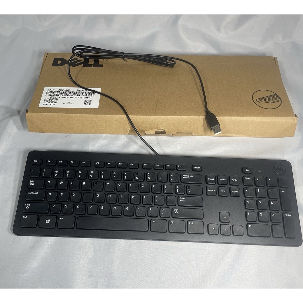 DELL Keyboard OGVWNX USB Wired PC Keyboard - New in Box